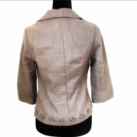 Boden linen blazer jacket tweed polka‎ dots natural - Picture 3 of 13